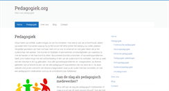 Desktop Screenshot of pedagogiek.org